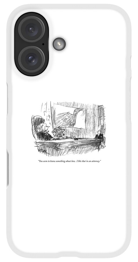 iPhone Case - You Seem To Know Something About Law.  I Like by Robert Weber